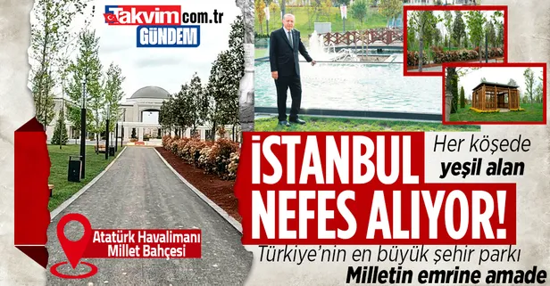 İstanbul nefes alıyor! Türkiye'nin en büyük şehir parkı Atatürk Havalimanı Millet Bahçesi ziyaretçilere açıldı