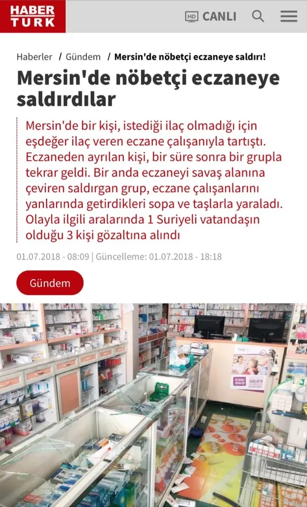 Eczaneye Suriyeliler saldırdı yalanı!-4