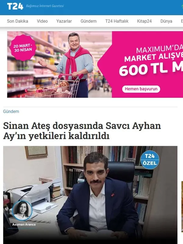 Fondaş T24'ün Sinan Ateş 'Sinan Ateş dosyasına bakan savcının dosyadaki yetkileri kaldırıldı' iddiasına savcılıktan yalanlama!-2