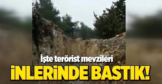 Böyle görüntülendi! Terörist mevzileri yok edildi