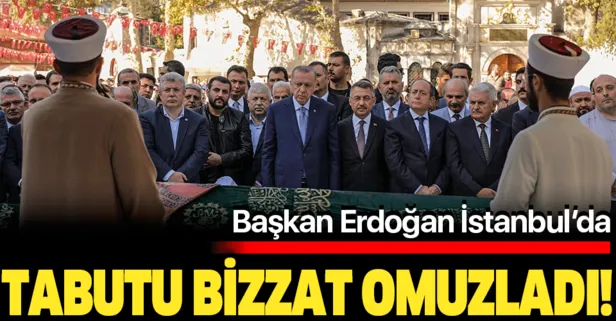 Son dakika: Başkan Erdoğan İstanbul'da Muhammet Emin Akbaşoğlu'nun annesi Nevin Akbaşoğlu'nun cenaze törenine katıldı