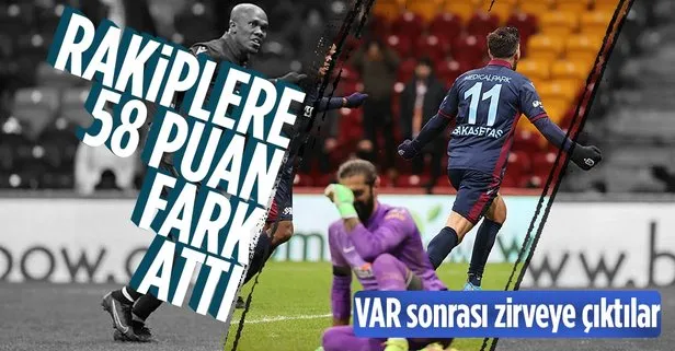 Trabzonspor VAR sistemi sonrası rakiplerini geride bıraktı! Ezeli rakiplerine toplamda 58 puan fark attı