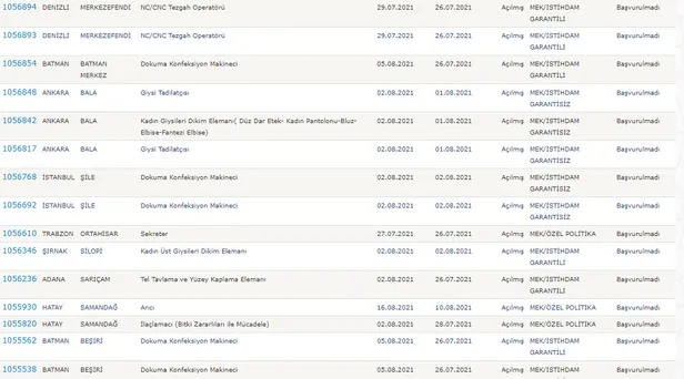 Aylık ücret, açık iş kolları, başvuru adresi! Günlük 110 lira cep harçlığı! Haftanın istihdam garantili meslek kursları!-2