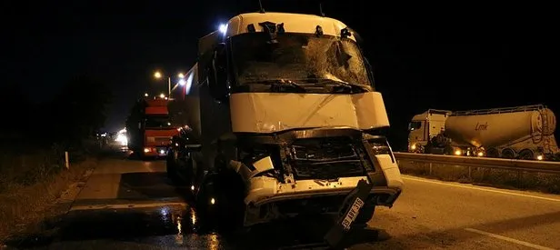Kapıkule yolunda 2 tır çarpıştı: 1 yaralı