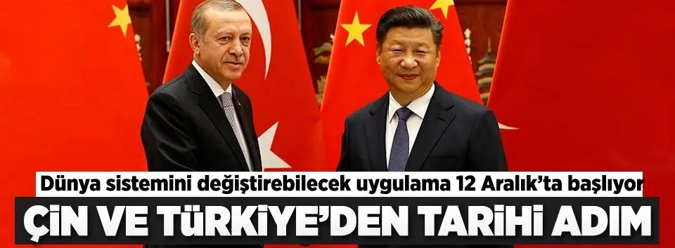 Türkiye ve Çin'den tarihi adım
