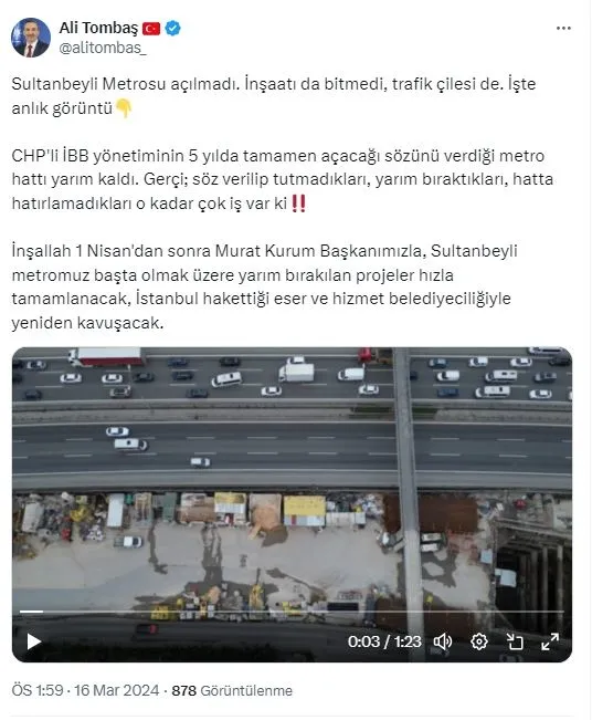 algi-belediyeciligi-tam-gaz-imamoglunun-acilis-toreni-duzenledigi-sancaktepe-sultanbeyli-metro-hattinin-insaat-1710590668228.jpg Algı belediyeciliği tam gaz! İmamoğlu'nun açılış töreni düzenlediği Sancaktepe-Sultanbeyli Metro Hattının inşaatının bitmediği ortaya çıktı-7