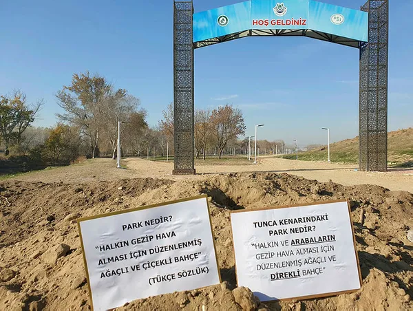 CHP'li Edirne Belediyesi'nden direkli park! Vatandaştan tepki yağdı!-2