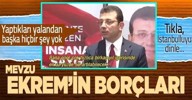 CHP’li İBB’nin borcu 1 yılda 12 milyar TL arttı! İstanbullu, Ekrem İmamoğlu’nun seçim vaatlerini hatırlattı