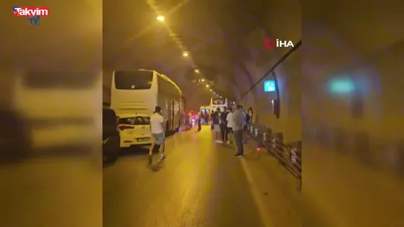 Alanya’da tünelde zincirleme kaza!