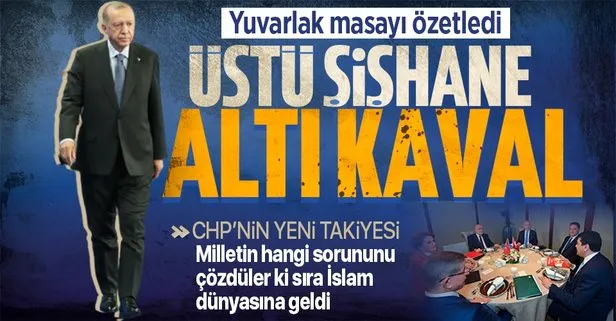 Başkan Erdoğan’dan CHP’ye ve 6’lı masaya salvo: Üstü şişhane altı kaval!