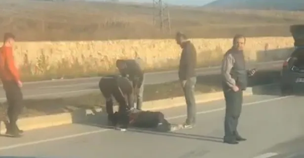 Günün kahramanı Bursa'dan! Motosiklet sürücüsünü yoldan geçen sağlıkçı kalp masajıyla hayata döndürdü