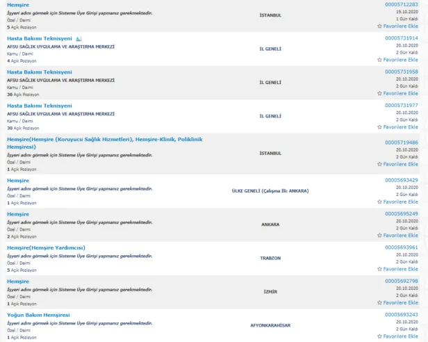 İŞKUR hastanelere personel alımı... KPSS şartsız 3750-4000 TL hemşire, ebe, temizlik görevlisi...-5