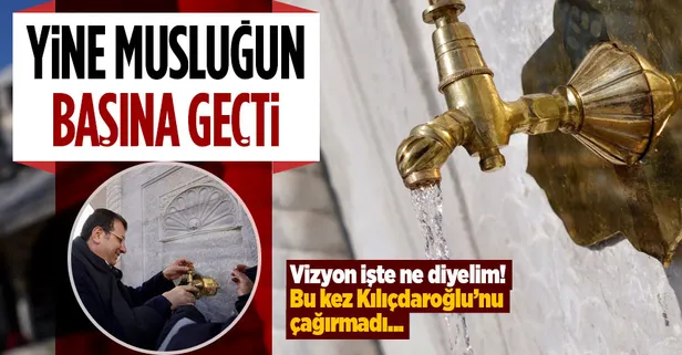 İBB Başkanı Ekrem İmamoğlu'ndan yine çeşme açma töreni!