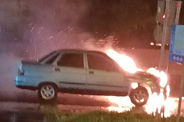 LPG’li otomobil alev topuna döndü