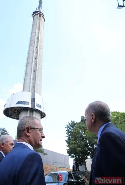Cumhurbaşkanı Erdoğan, Çamlıca Kulesi’nde incelemelerde bulundu