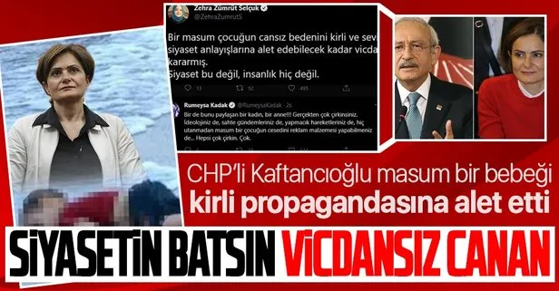 SON DAKİKA: CHP’li Canan Kaftancıoğlu’ndan skandal Aylan Kurdi paylaşımı: Vicdanları kararmış