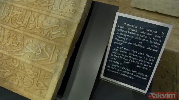 Yasa dışı yollarla Hollanda'ya kaçırılan kitabe Türkiye'ye getirildi - 7