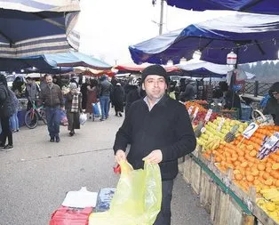 Pazarda poşet 10 kuruş