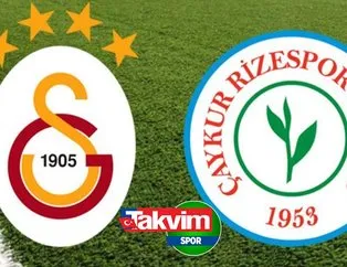 Galatasaray - Rizespor CANLI MAÇ izle!