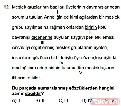 2019 YKS TYT soruları ve cevapları burada! Türkçe, Sosyal Bilimler, Matematik, Fen Bilimleri cevap anahtarı - 14