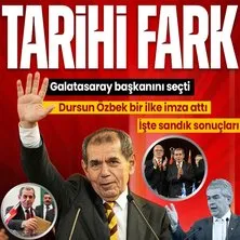 Tarihi fark! 20 sandık sonucunda toplam 3 bin 343 oy alan Dursun Özbek yeniden Galatasaray başkanı oldu