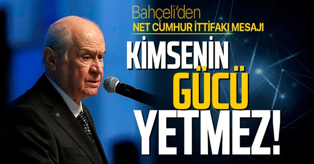 Son dakika: MHP Lideri Devlet Bahçeli'den Cumhur İttifakı açıklaması