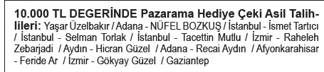 Pazarama WhatsApp kampanyası çekiliş sonuçları açıklandı-2