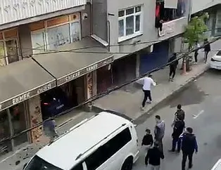 Camdan sarkarak yayın yaparken fırına girdi