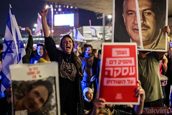 Tel Aviv yangın yeri! Katil Netanyahu karşıtı İsrailliler sokakları ateşe verdi - 3