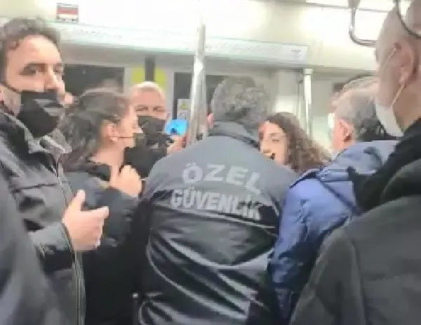 Marmaray’da maske tartışması