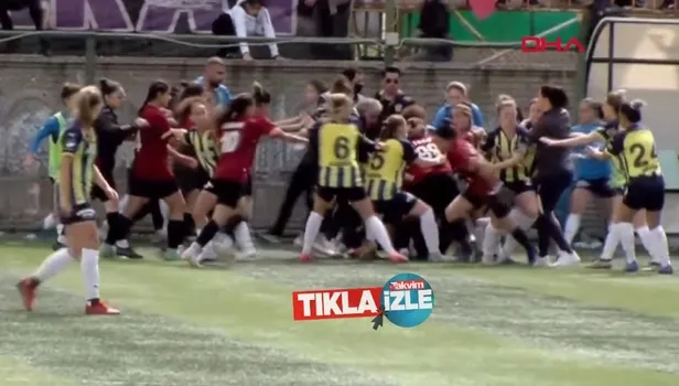 Amed - Fenerbahçe kadın futbol maçında kavga