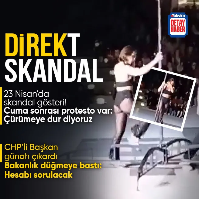 CHPli Altıeylül Belediyesinden skandal: 23 Nisanda çocukların gözü önünde direk dansı yaptırıldı