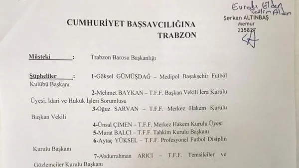 Trabzon Barosu Ndan Goksel Gumusdag A Sike Suclamasi Takvim