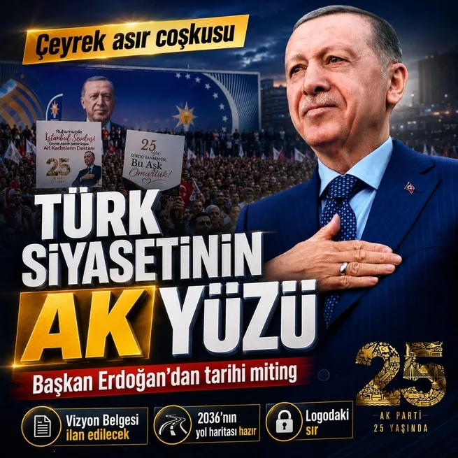 AK Partide çeyrek asırlık destan! Başkan Erdoğandan tarihi miting... Logodaki sır ve 2036nın yol haritası