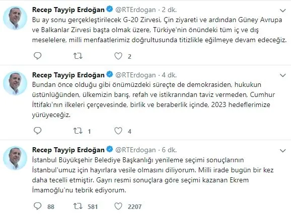Son dakika... Başkan Recep Tayyip Erdoğan'dan İstanbul seçiminin ardından açıklama-1