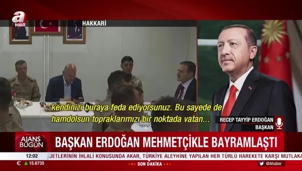 Cumhurbaşkanı Erdoğan, Zirvin Tepe Üs Bölgesi'ndeki Askerlerin Ramazan Bayramı'nı kutladı