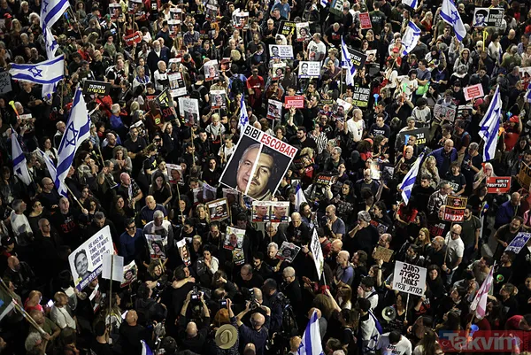 İsrail sokakları karıştı | Tel Aviv sokaklara döküldü! Katil Netanyahu'ya tepki yağdı: İstifa et - 39