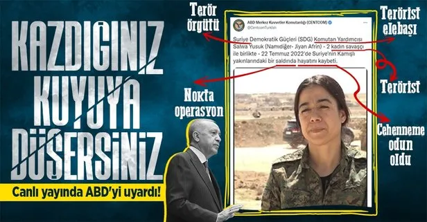 Başkan Erdoğan’dan YPG elebaşı Salwa Yusuk için taziye yayınlayan ABD’ye sert tepki: YPG’nin DEAŞ’tan ne farkı var?