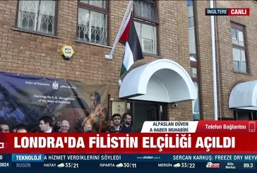 Londra'da Filistin elçiliği açıldı!