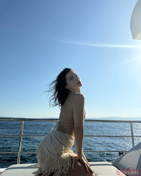 Merve Boluğur'dan teknede dergi çekimlerini aratmayan pozlar: D vitamini yaramış... - 9