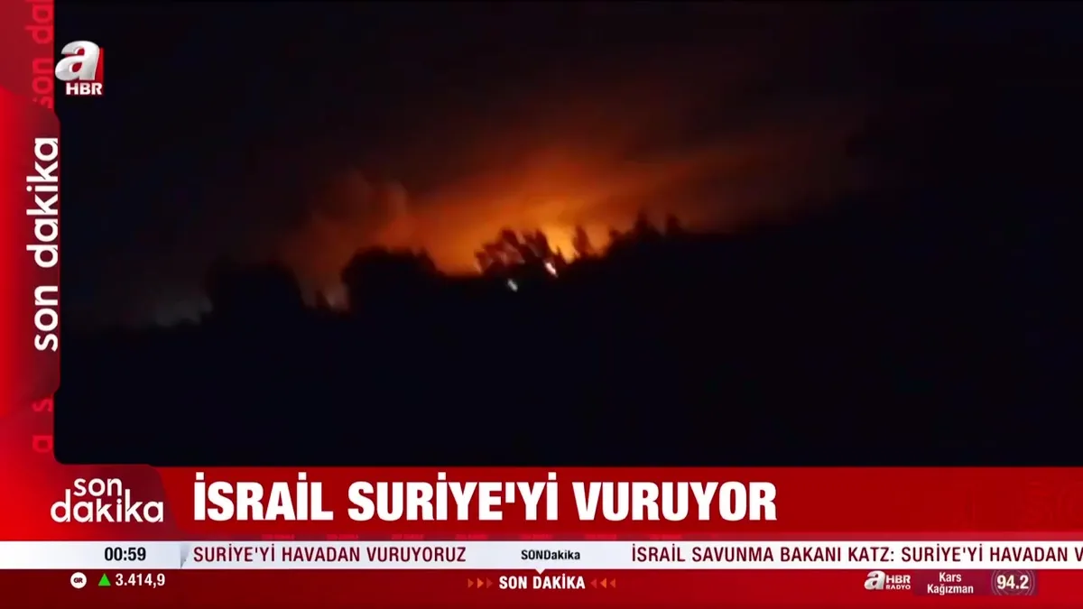 İsrail Güney Suriye'yi havadan vuruyor!