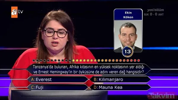 Kim Milyoner Olmak İster'de 125 bin TL'lik zor matematik sorusu: Hangisi bir narsistik sayı değildir? - 18