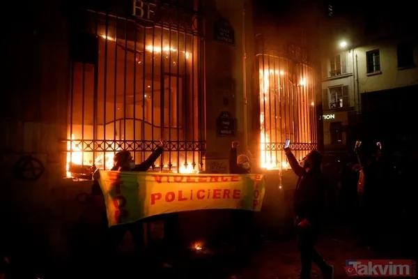 Fransa yangın yeri: Protestocular Merkez Bankasını ateşe verdi - 1