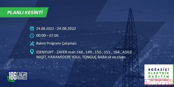 1.5 - 8 saat sürebilir! İstanbul'u etkileyecek elektrik kesintisi: Bağcılar, Eyüpsultan, Fatih... Mahalle mahalle sokak sokak tüm detaylar - 20