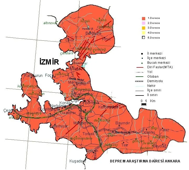 Türkiye'nin il il deprem haritası - Takvim