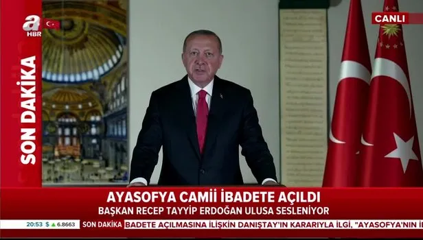 Başkan Erdoğan duyurdu: Ayasofya'da 86 yıl sonra ilk namaz 24 Temmuz'da