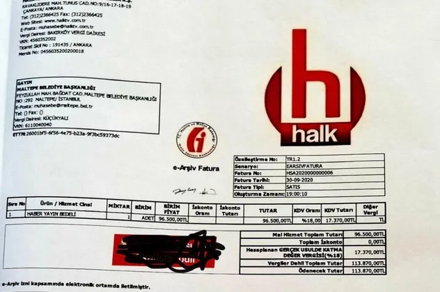 CHP'li Maltepe Belediyesi'nden HALK TV'ye tek haber için 113 bin TL!