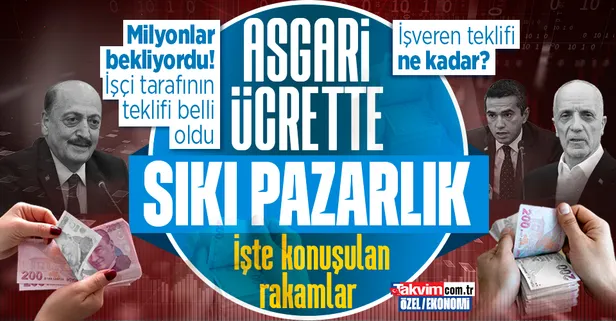 Asgari ücrette kritik gün! TÜRK-İŞ asgari ücret teklifini açıkladı! Rakamlar masaya geliyor! İşte asgari ücret için konuşulan formüller