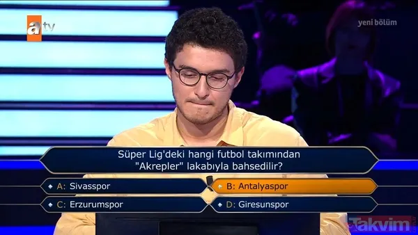 Kenan İmirzalıoğlu sordu, Kim Milyoner Olmak İster'de Yeşilçam rüzgarı esti! Neşeli Günler, Münir Özkul ve Adile Naşit... - 25