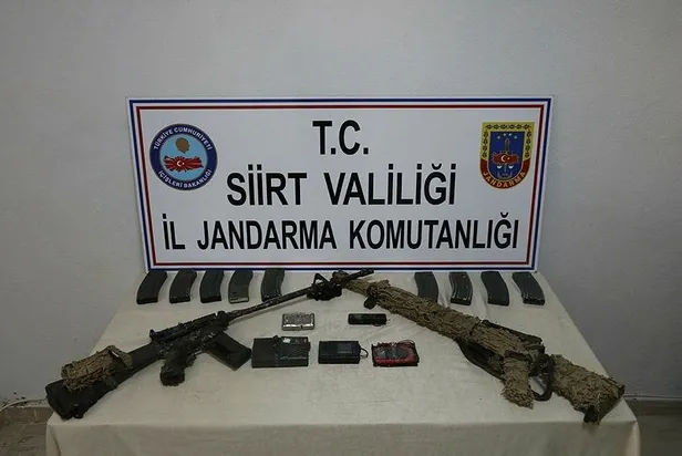 Son dakika: Siirt'te teröre bir darbe daha: PKK'lı teröristlere ait silah ve mühimmat ele geçirildi-1